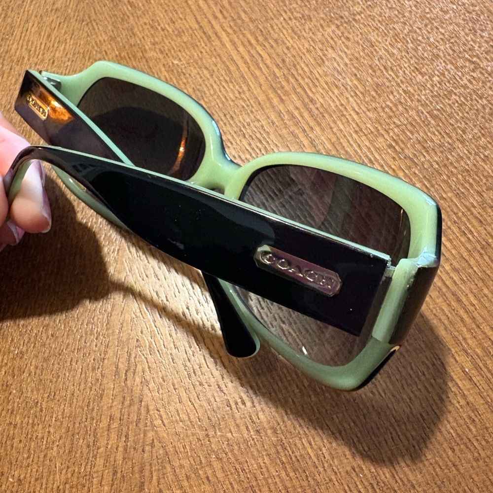 Coach Women's Sunglasses in Green and Black- Ginger S496 Black - Picture 9 of 12